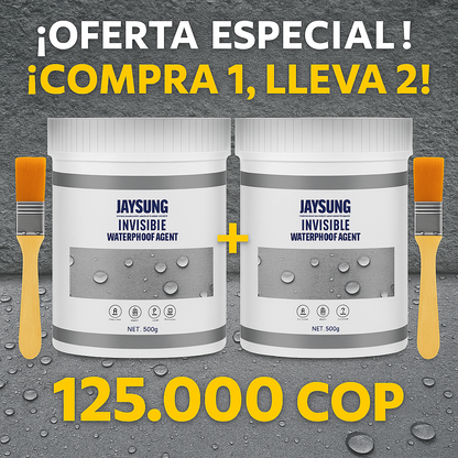 Sellador impermeabilizante invisible COMPRE 1 LEVE 2
