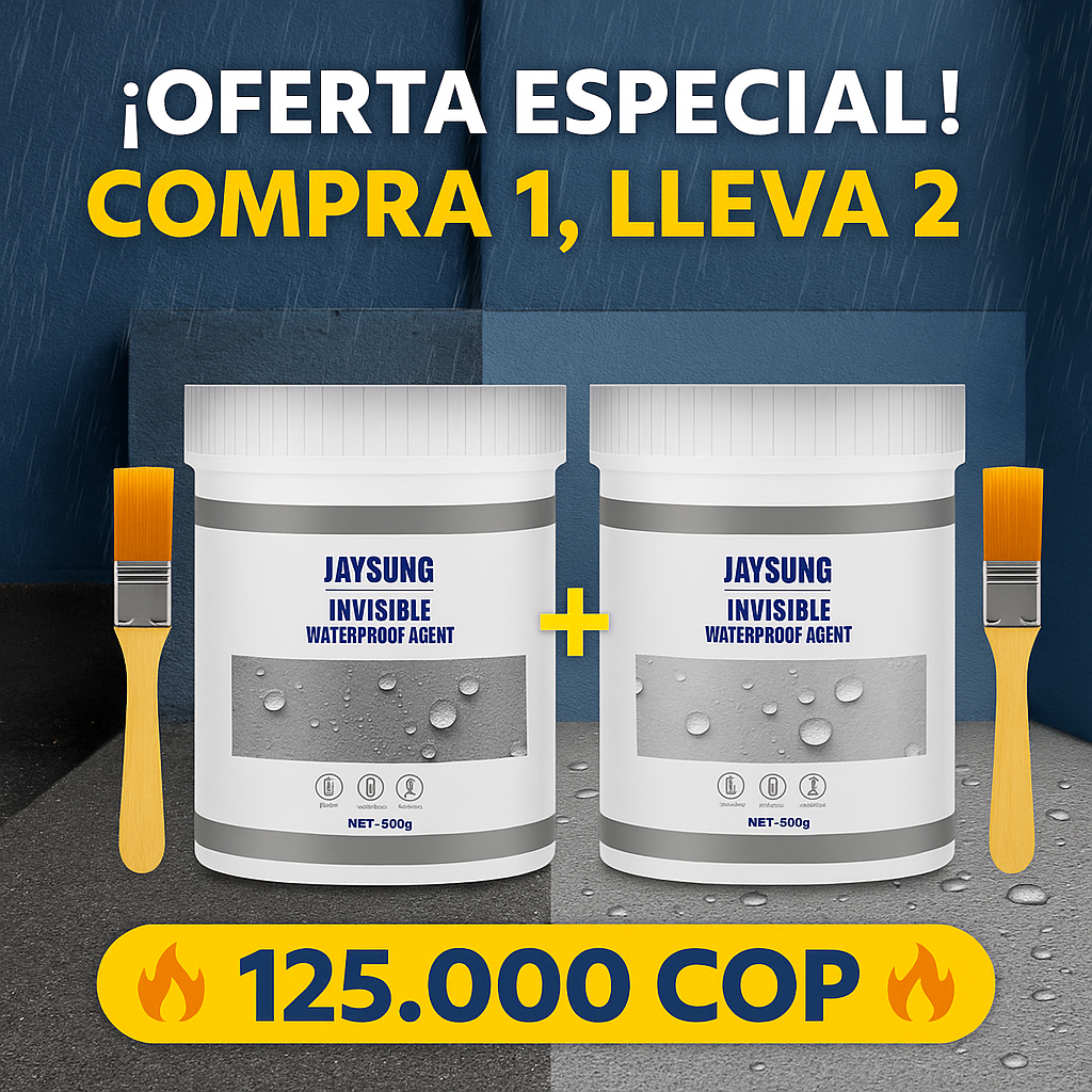 Sellador impermeabilizante invisible COMPRE 1 LEVE 2
