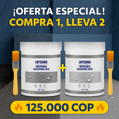 Sellador impermeabilizante invisible COMPRE 1 LEVE 2