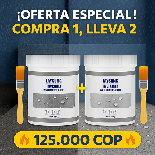 Sellador impermeabilizante invisible COMPRE 1 LEVE 2